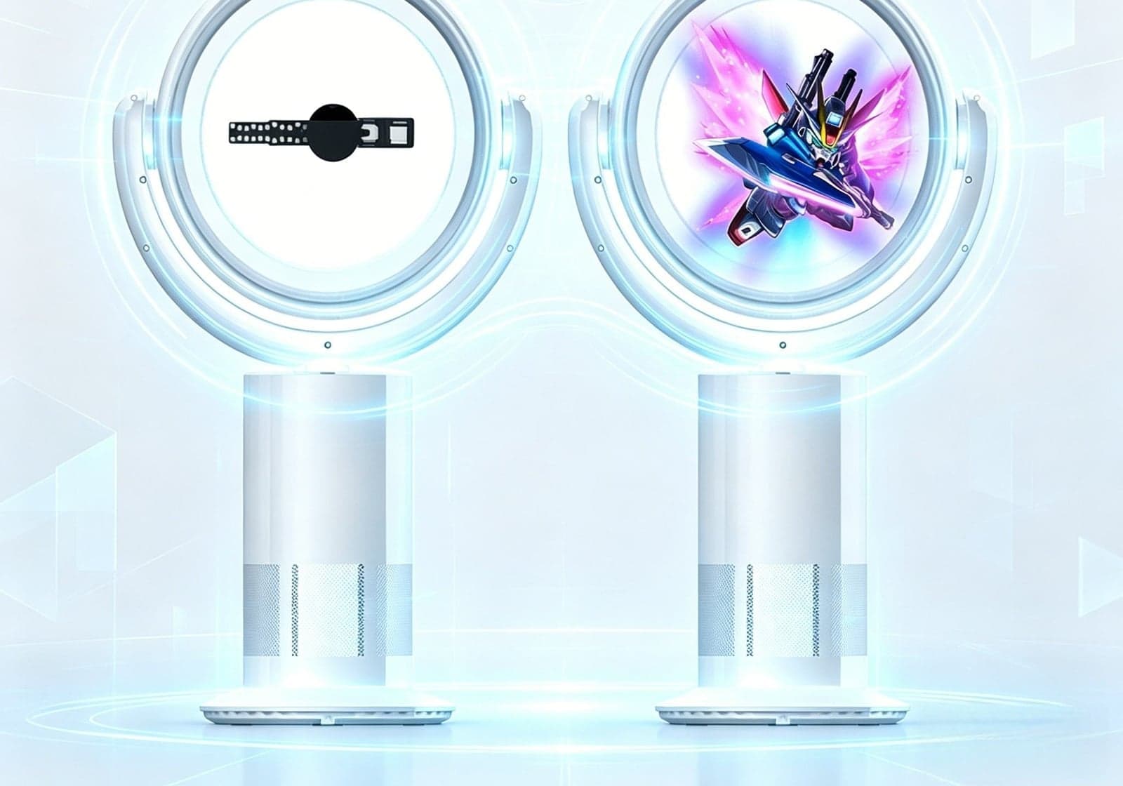 3D Hologram Bladeless Fan Naked Eye 3D Holographic Advertising Fan Support Video Custom Commercial