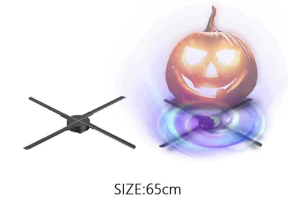 65 cm Outdoor Halloween Hologram Display Fan Projector 4K 3D with App