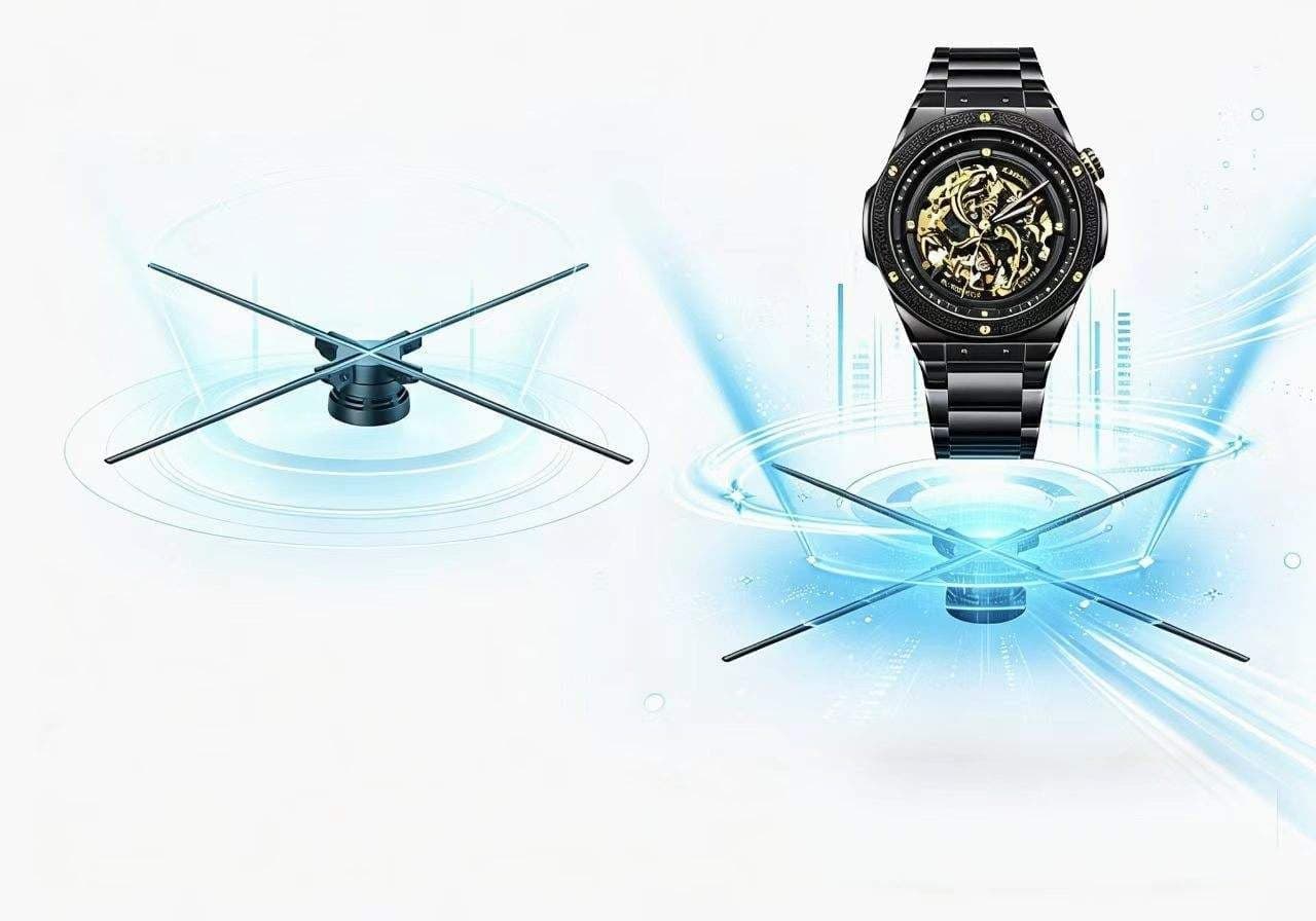 56 cm 1104 LED Logo Light 3D HD Hologram Fan Projector for Advertising