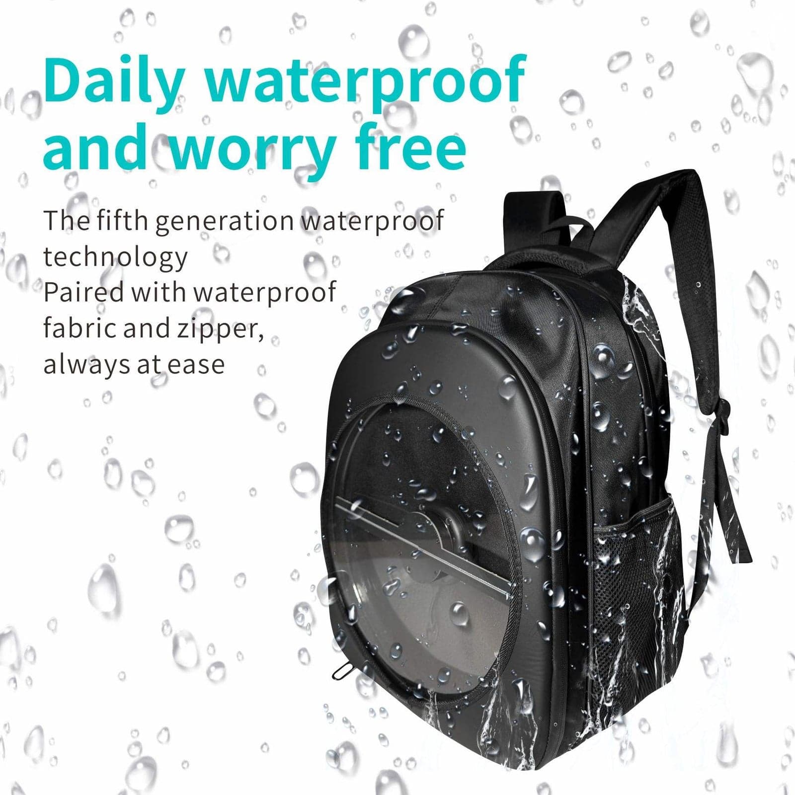 Wearable Holographic Fans Display Backpack 50 cm MP4 Video Loop Power