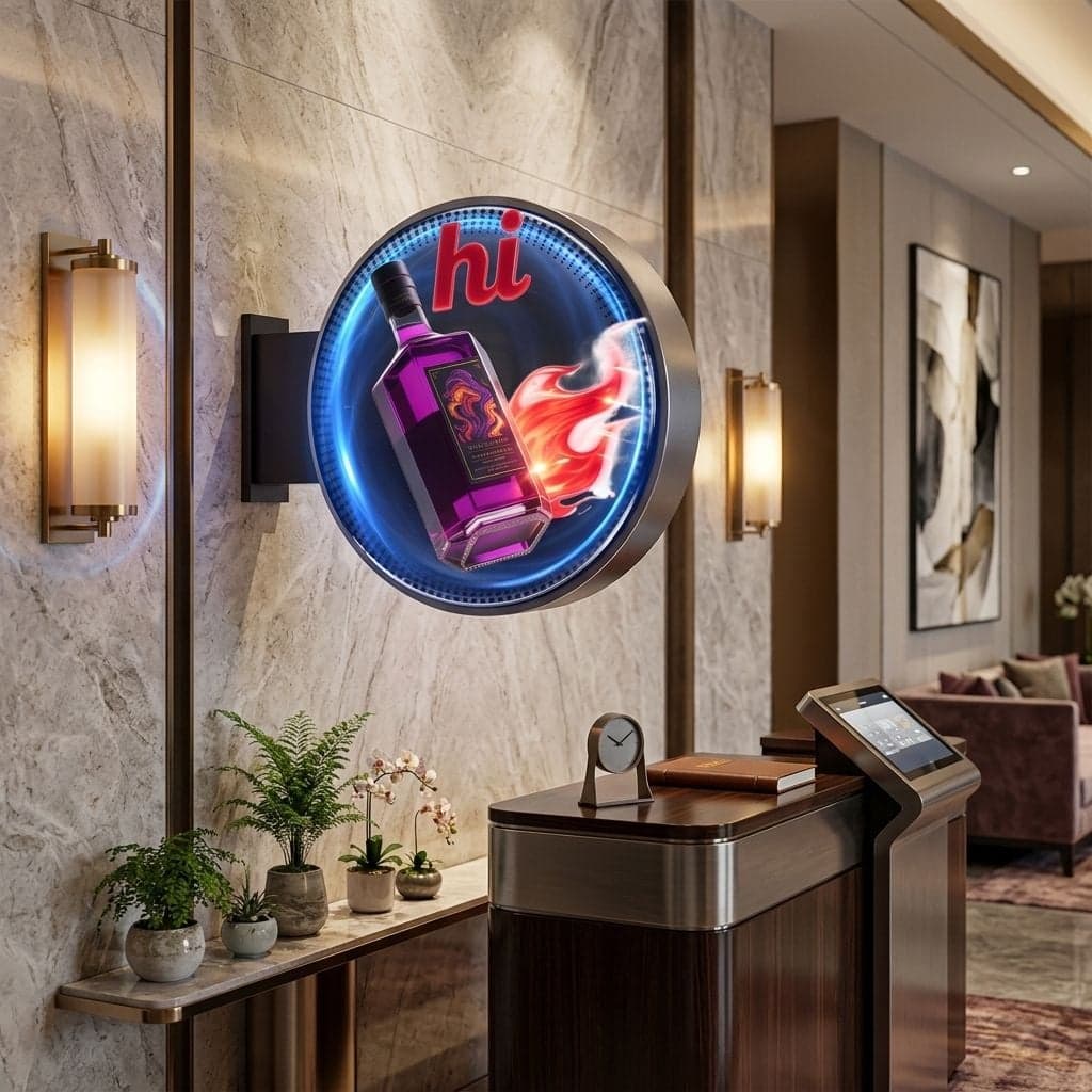 Wall Mounted 3D Hologram LED Sign Display System