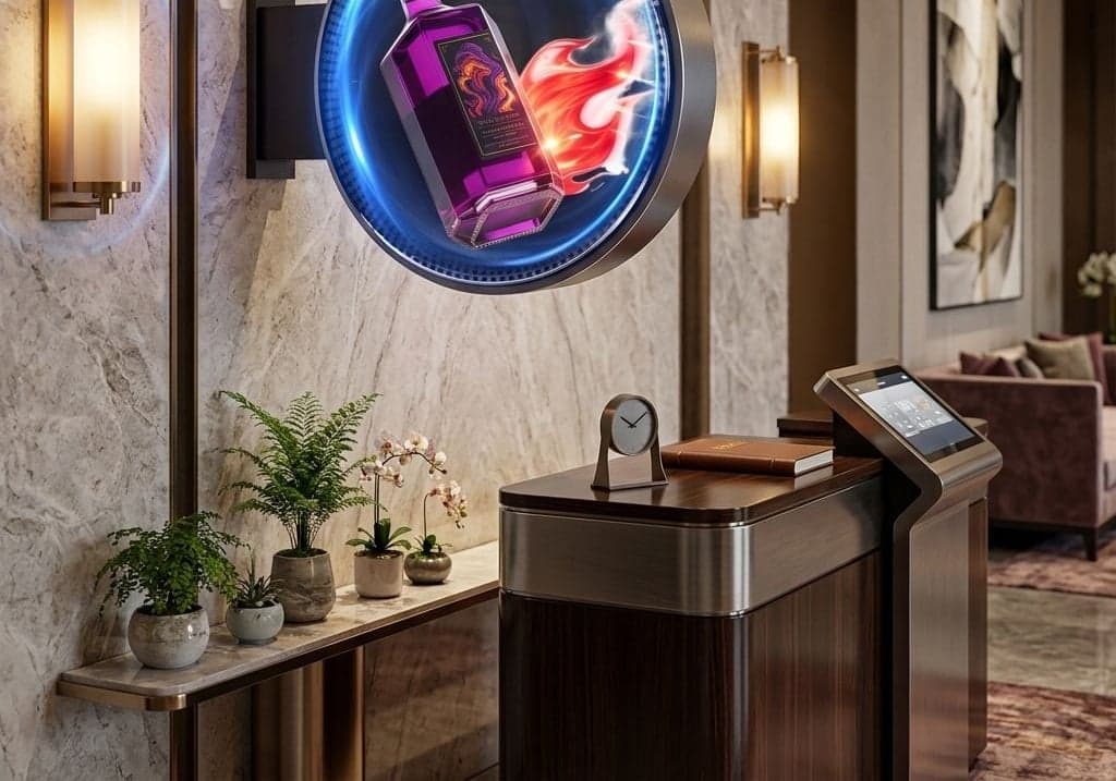 Wall Mounted 3D Hologram LED Sign Display System Commercial Visual Advertising Light Box Indoor Outdoor Use Shops Promotions