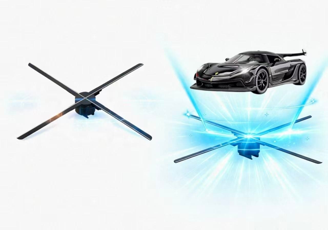 100cm High Resolution 1600LED Video Projector Light 3D LED Fan Advertising Machine with Remote for Display