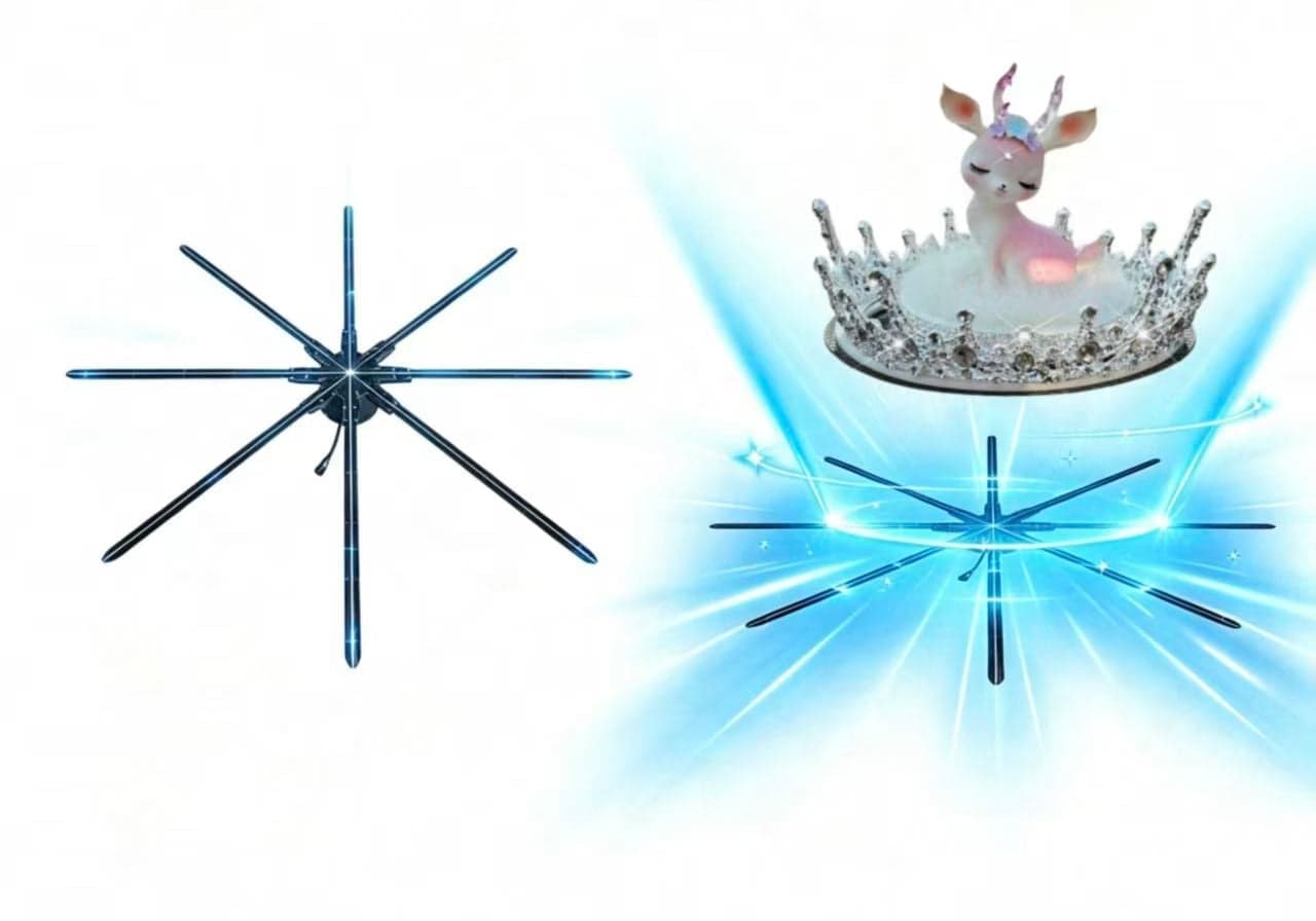 180cm 3D Hologram Fan Naked Eye LED Transparent Advertising Display for Commercial Promotion and Cultural Tourism