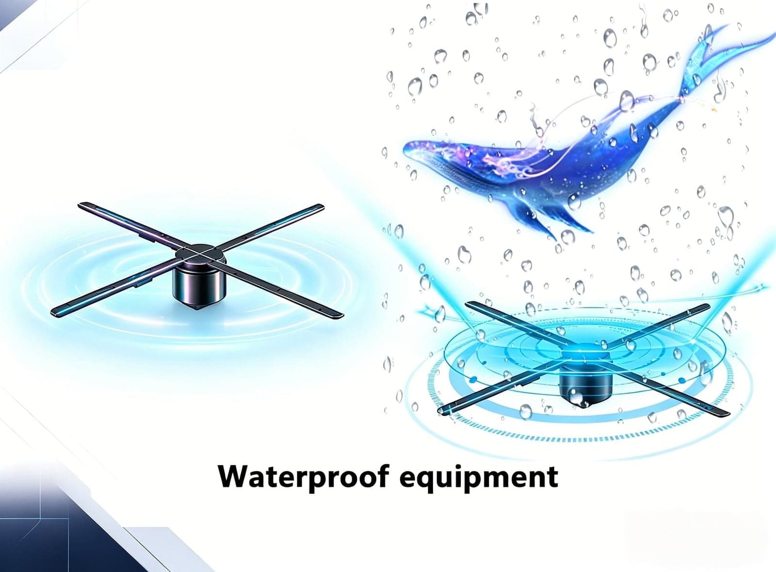 Outdoor & Indoor Waterproof 80 cm 3D Hologram Fan Display Projector