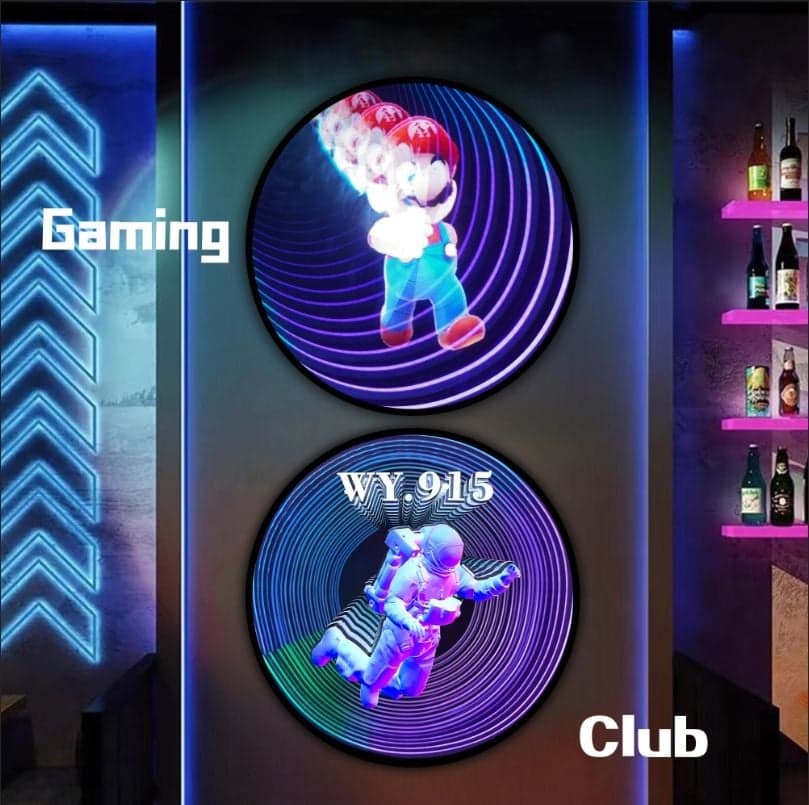 RGB Changing 3D Infinite Mirror Personalized LED Hologram Abyss
