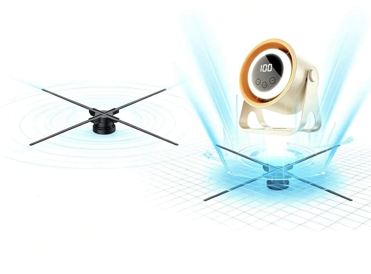 Oversized 65 cm 4 Blade 3D Hologram Fan Display 2000x1024PX 1024 LED