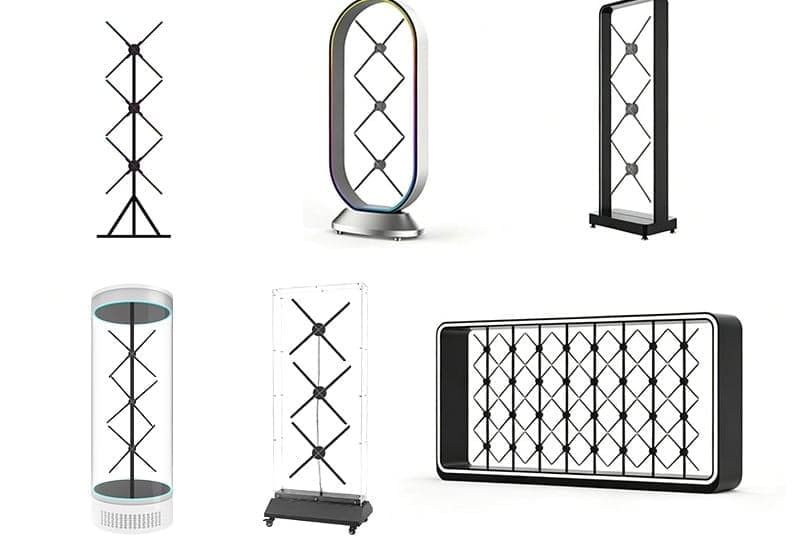 Portable Holographic LED Fan Display 3D Hologram Projector for Retail Stores Window Advertising Outdoor & Indoor Use