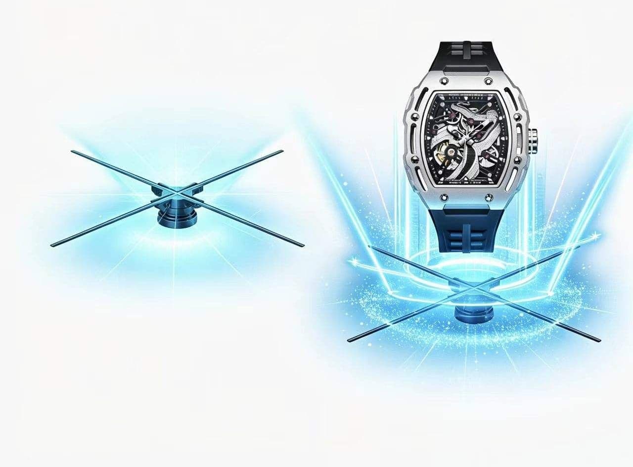 80 cm Movable LED Advertising Fan Supports Video 3D Indoor Display
