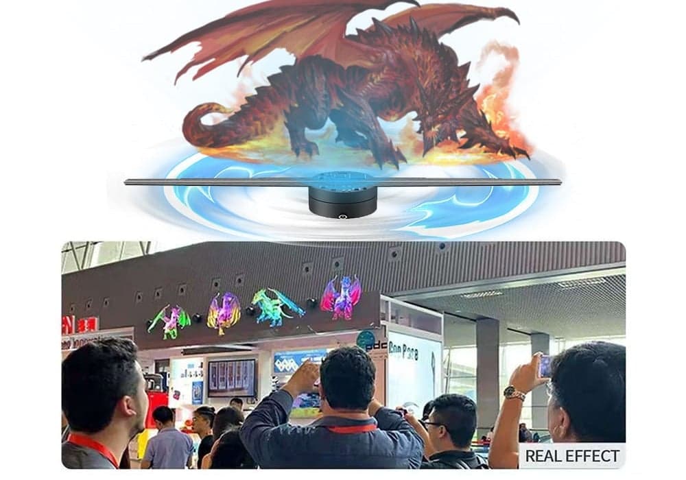 42cm Fast Delivery High Resolution Hologram Display 3d Led Holographic Naked Eye Stereo 360 Degree Running 3d Hologram Fan