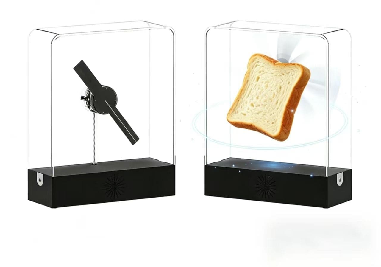3D Glasses-Free Holographic Projection LED Light Display Box Halloween Desktop Images Video for Shop/Bar/Halloween