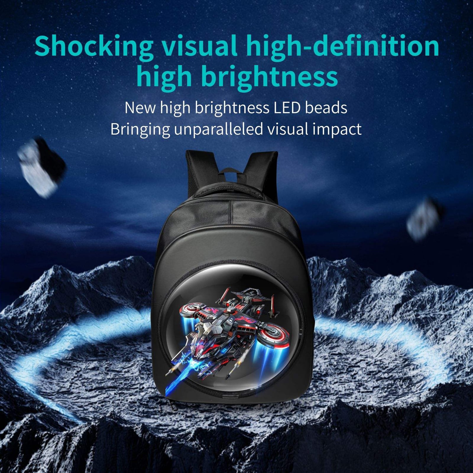 Portable Outdoor Smart Digital Signage Backpack 3D Holographic