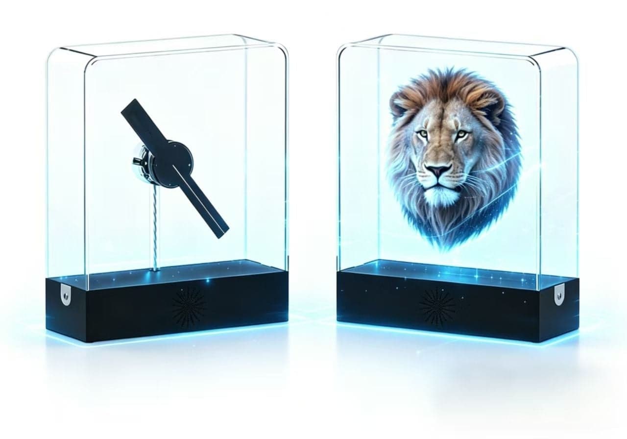 3D Hologram Fan 4K Resolution Portable App Control TF Card Content Replacement LED Display for Supermarket Bar Christmas