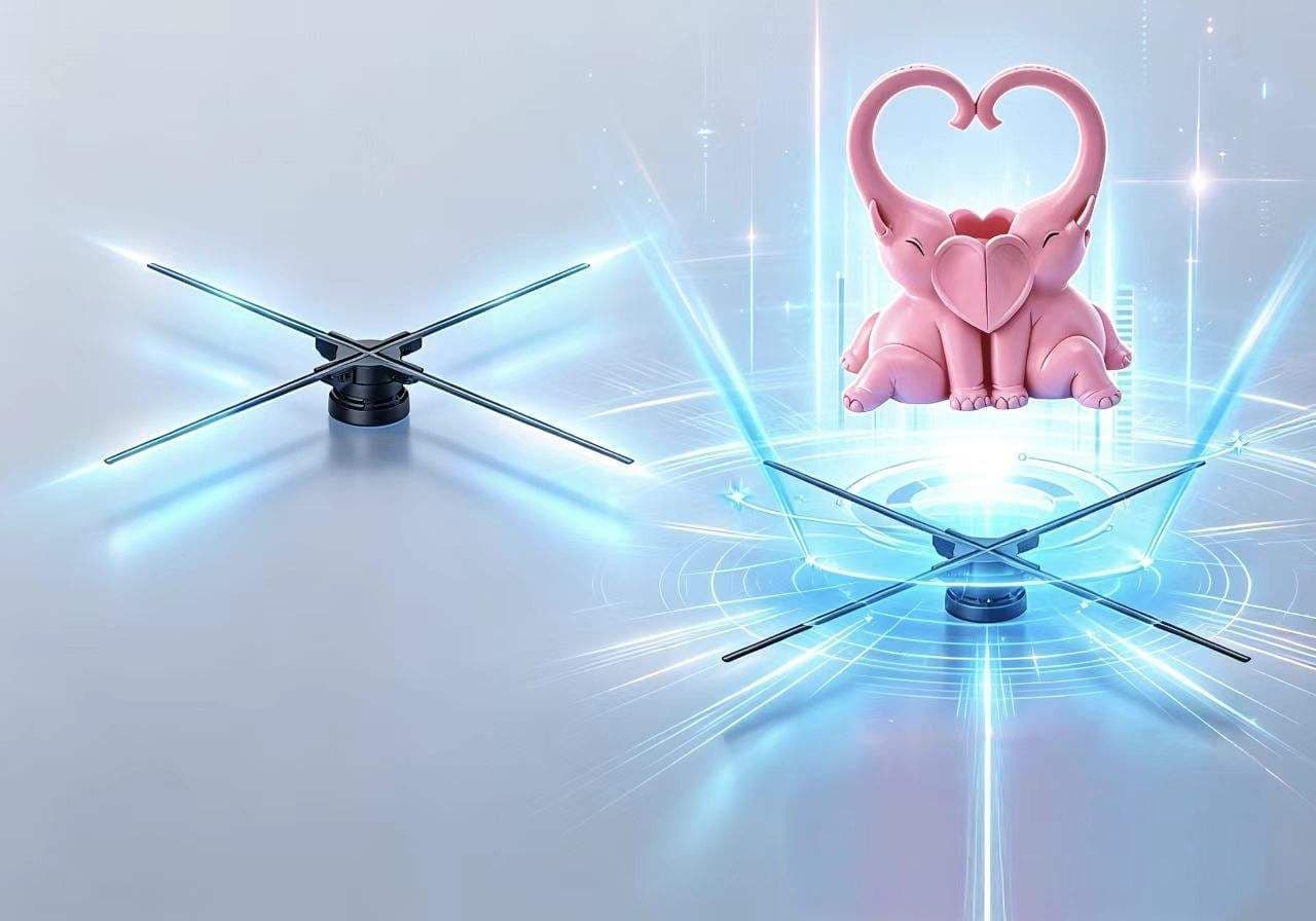 65 cm 1280 LED 3D Hologram Projector Stand for Education Human-Robot