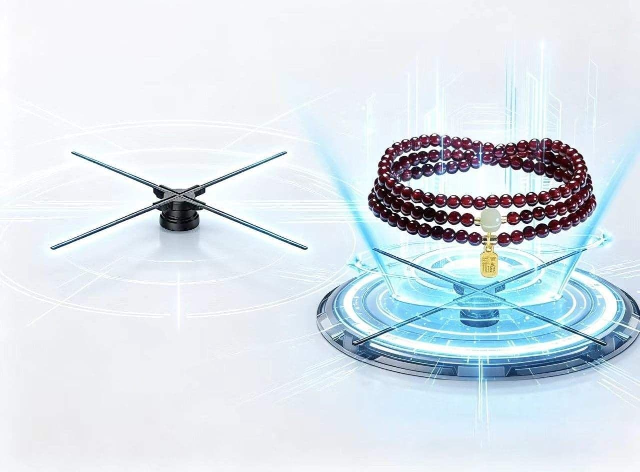 High Quality 56 cm 1104 LED Movable Indoor Advertising Hologram
