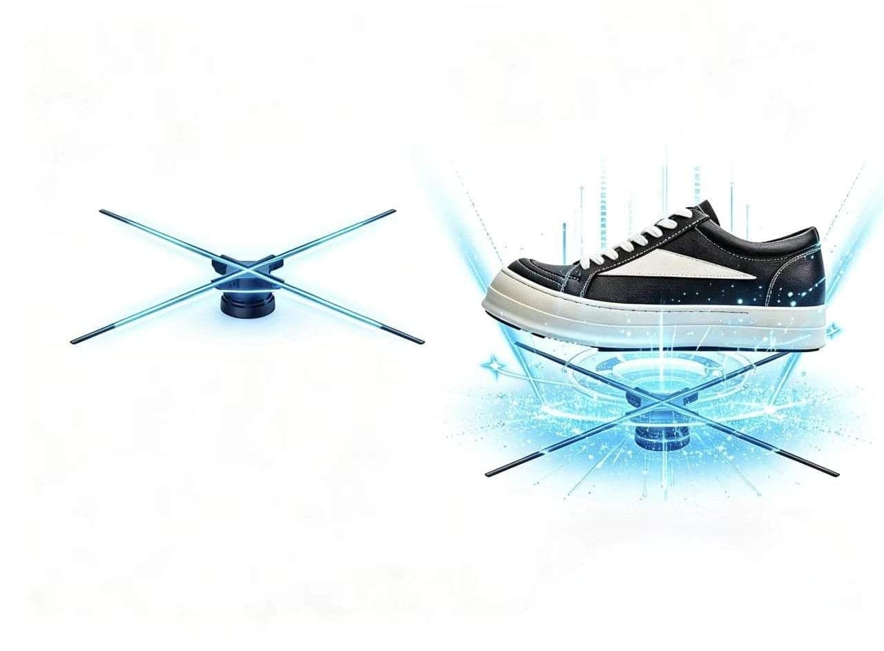 65 cm 3D Holographic Display Projector Live Fan for Business Store