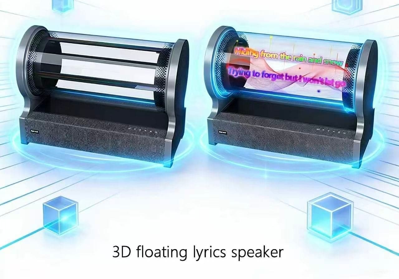 S300 35W 3-Channel Stereo Holographic Projector Speaker 8G Storage Super Brightness HD Display /Wi-Fi/USB App Control