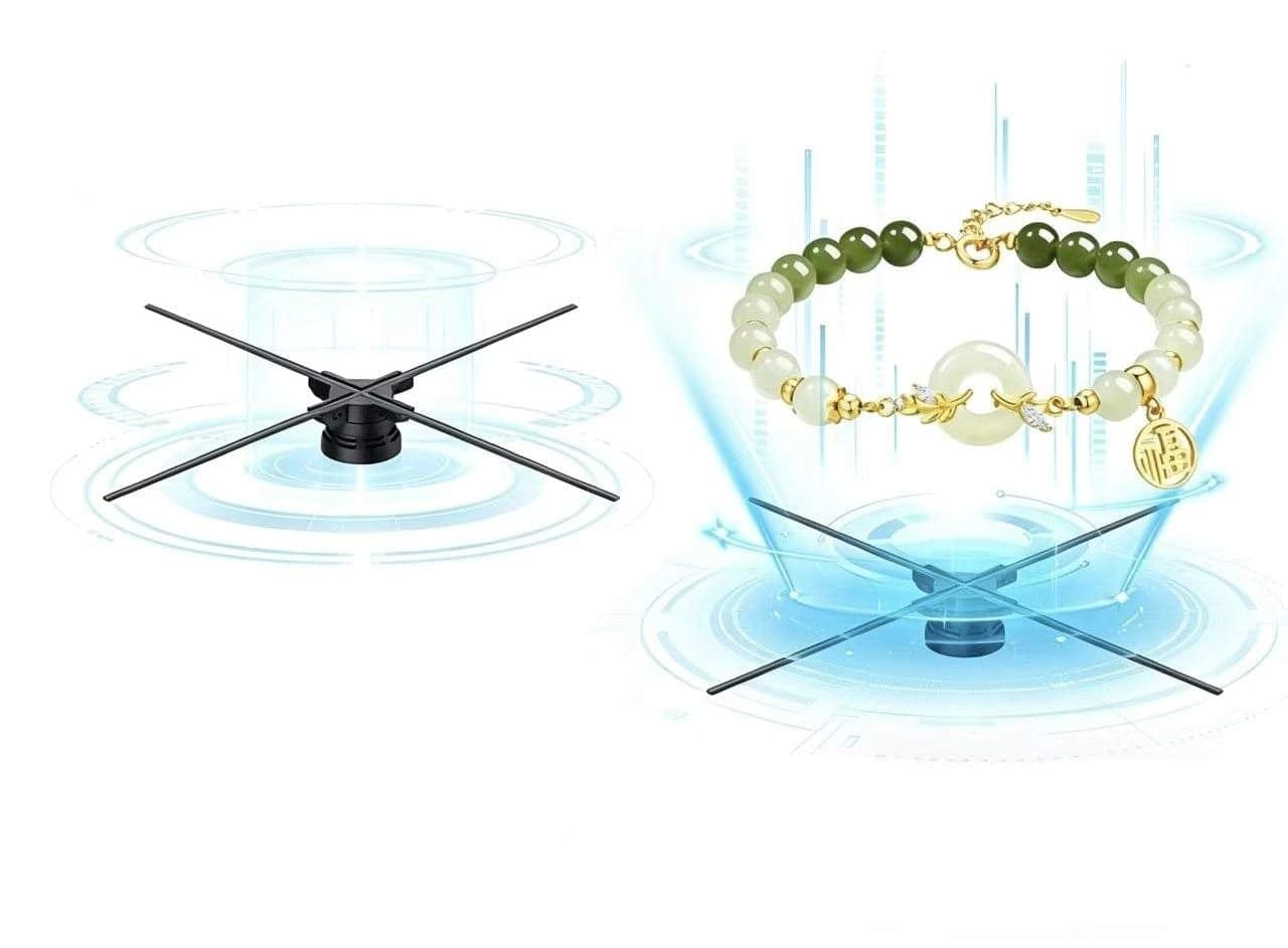 Commercial 45 cm 3D Hologram Projector Fan Advertising Equipment