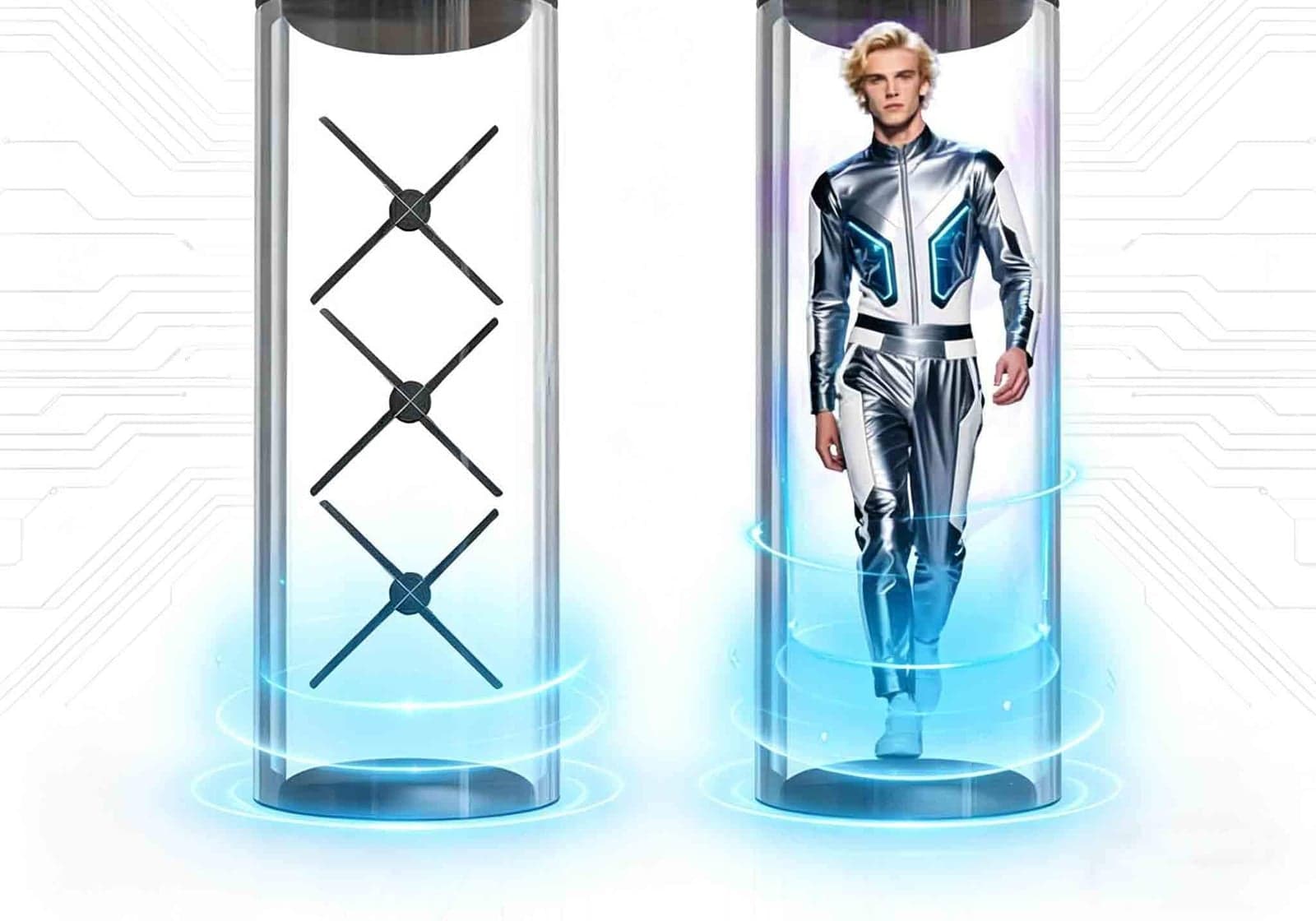 Ultra HD 3D Holographic Fans Projector for Education & Business Use-Outdoor & Indoor Transparent Advertising Displays